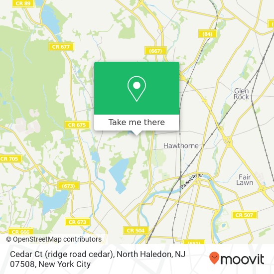 Cedar Ct (ridge road cedar), North Haledon, NJ 07508 map