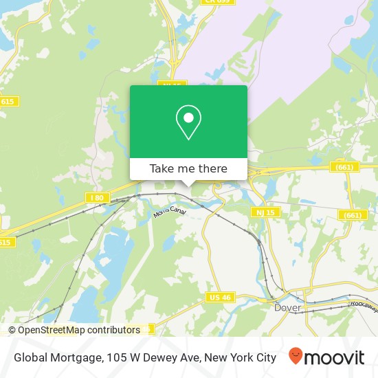 Mapa de Global Mortgage, 105 W Dewey Ave