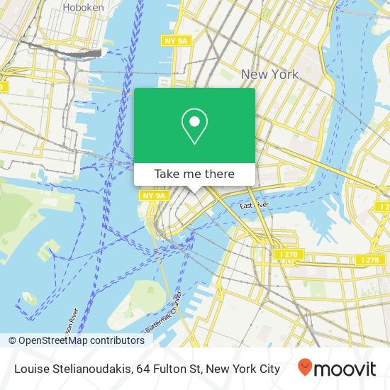 Mapa de Louise Stelianoudakis, 64 Fulton St