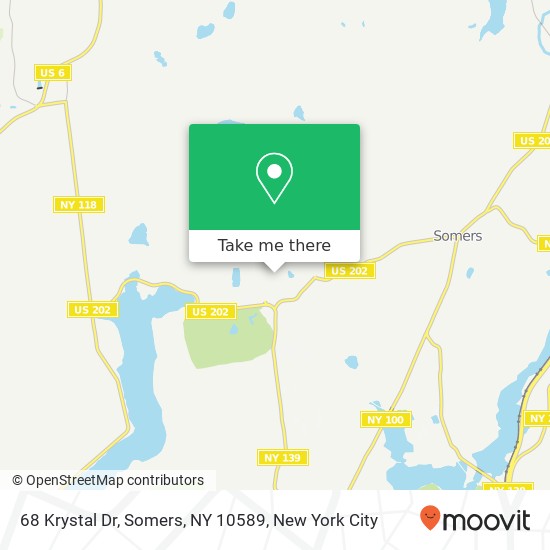 Mapa de 68 Krystal Dr, Somers, NY 10589