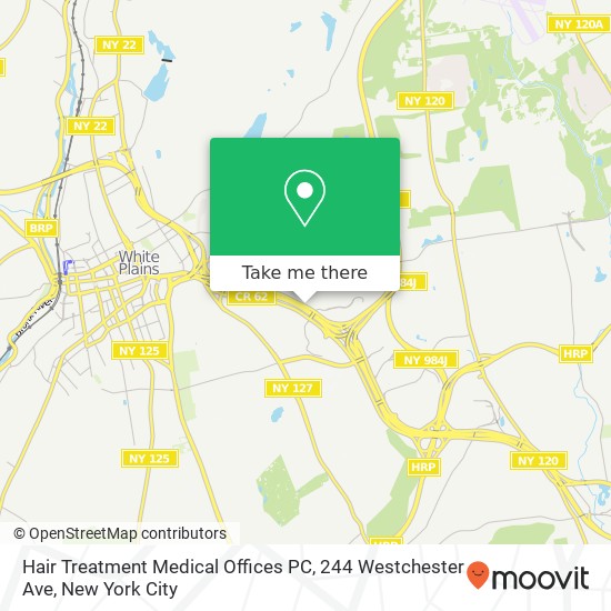 Hair Treatment Medical Offices PC, 244 Westchester Ave map