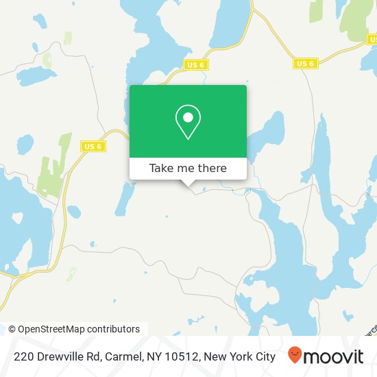 Mapa de 220 Drewville Rd, Carmel, NY 10512