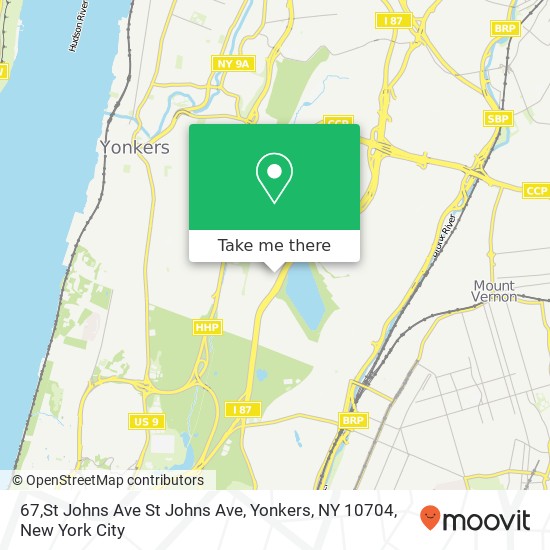 Mapa de 67,St Johns Ave St Johns Ave, Yonkers, NY 10704