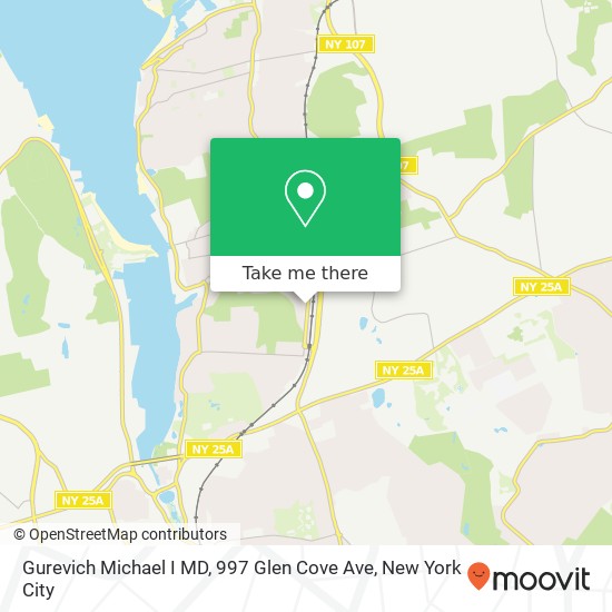 Gurevich Michael I MD, 997 Glen Cove Ave map