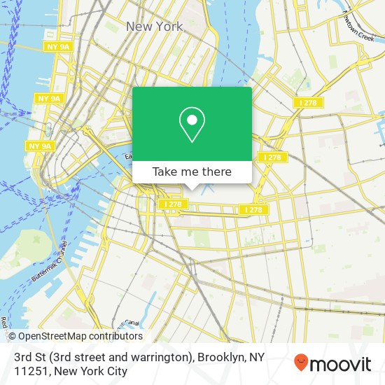 3rd St (3rd street and warrington), Brooklyn, NY 11251 map