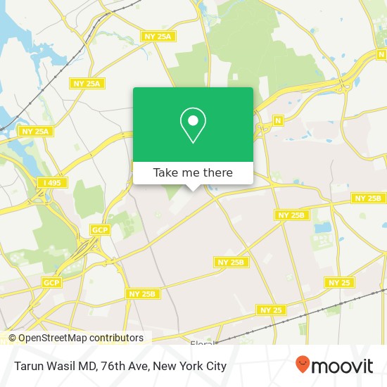 Tarun Wasil MD, 76th Ave map