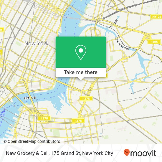 Mapa de New Grocery & Deli, 175 Grand St