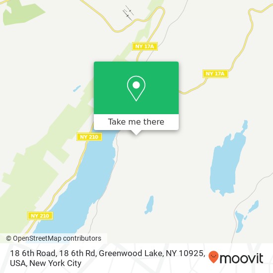 Mapa de 18 6th Road, 18 6th Rd, Greenwood Lake, NY 10925, USA
