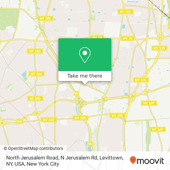 Mapa de North Jerusalem Road, N Jerusalem Rd, Levittown, NY, USA