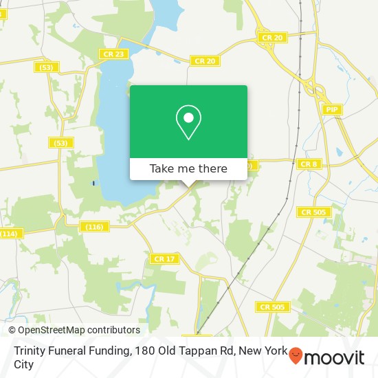 Trinity Funeral Funding, 180 Old Tappan Rd map