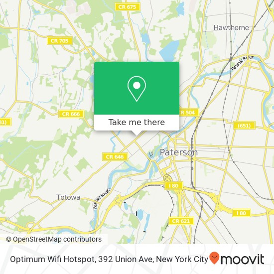 Optimum Wifi Hotspot, 392 Union Ave map