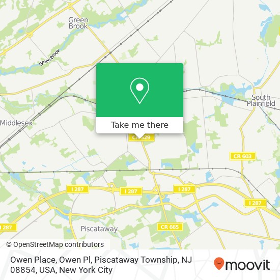 Owen Place, Owen Pl, Piscataway Township, NJ 08854, USA map