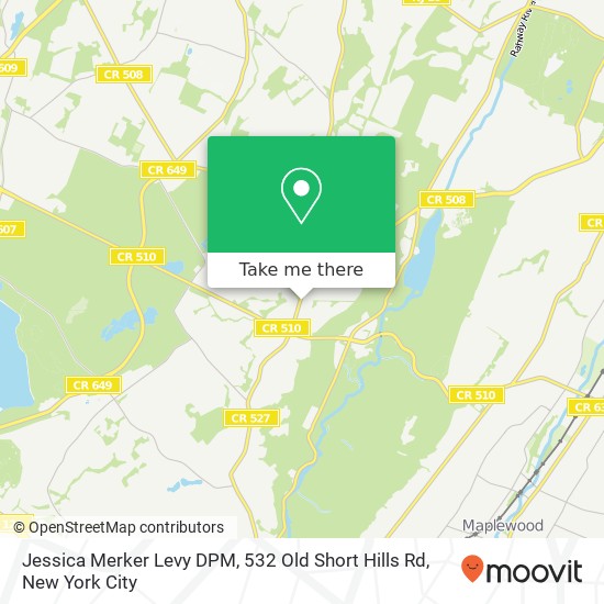 Jessica Merker Levy DPM, 532 Old Short Hills Rd map
