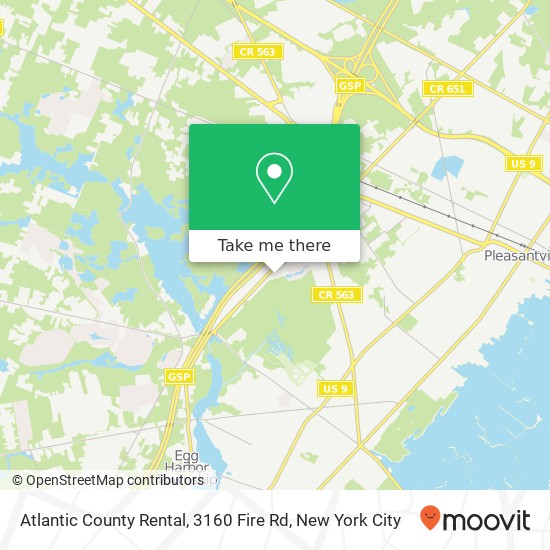 Atlantic County Rental, 3160 Fire Rd map