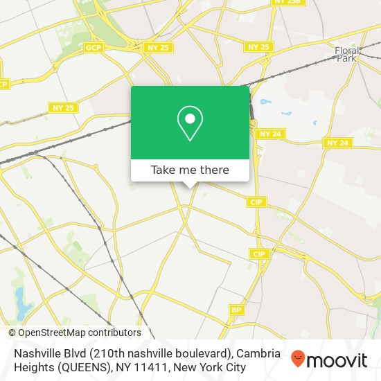 Mapa de Nashville Blvd (210th nashville boulevard), Cambria Heights (QUEENS), NY 11411