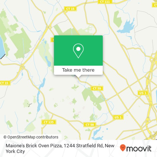 Mapa de Maione's Brick Oven Pizza, 1244 Stratfield Rd