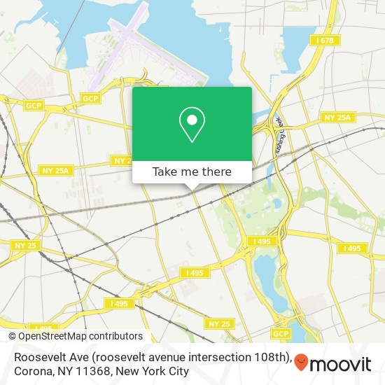 Roosevelt Ave (roosevelt avenue intersection 108th), Corona, NY 11368 map