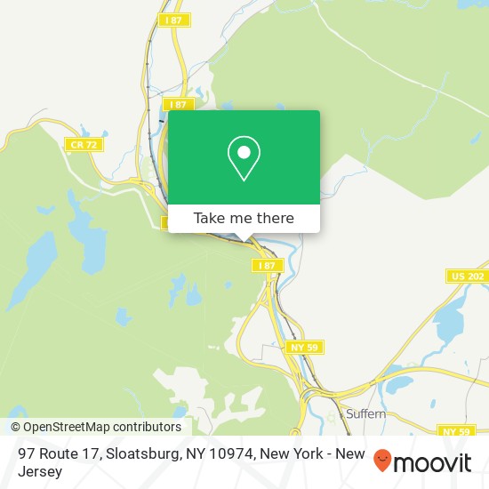 Mapa de 97 Route 17, Sloatsburg, NY 10974