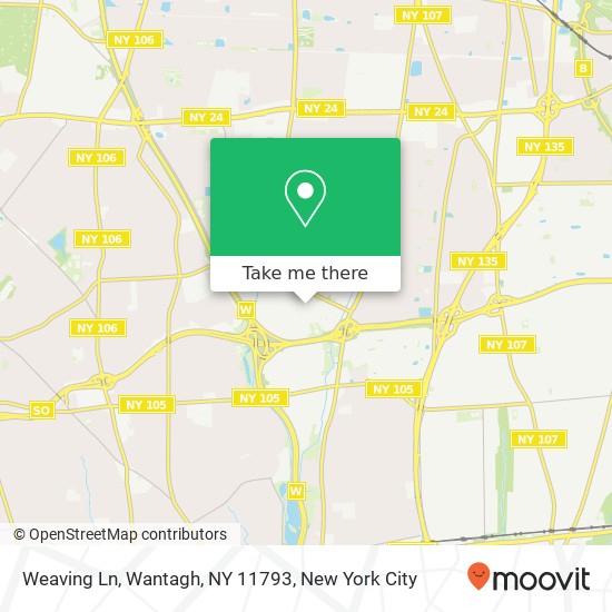 Weaving Ln, Wantagh, NY 11793 map