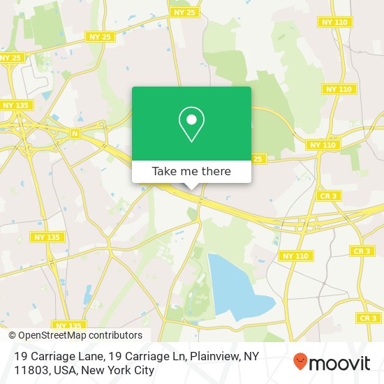 Mapa de 19 Carriage Lane, 19 Carriage Ln, Plainview, NY 11803, USA