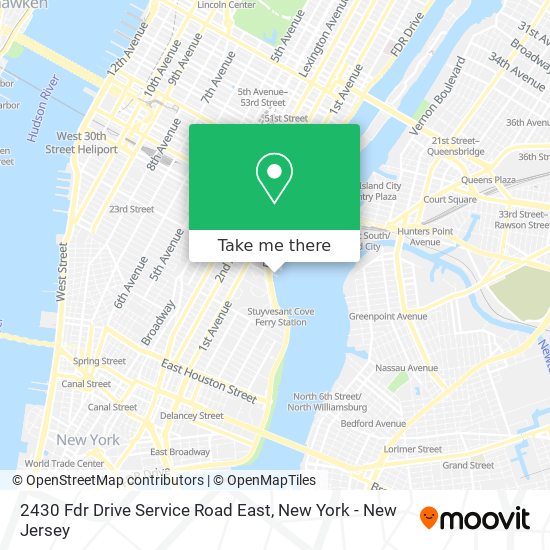 2430 Fdr Drive Service Road East map