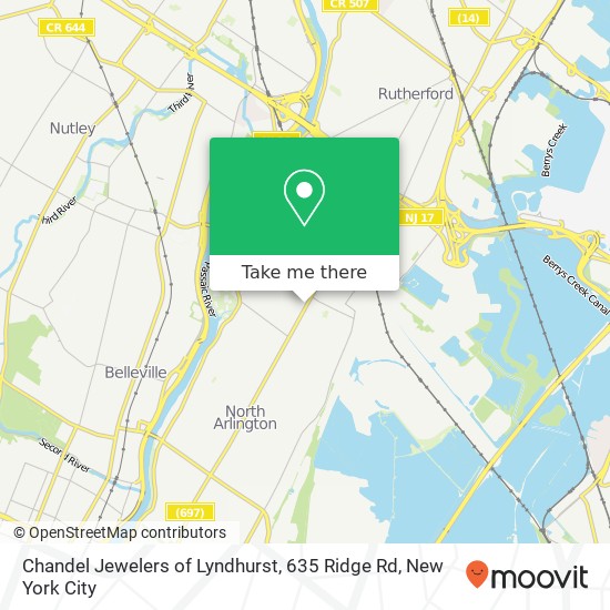 Chandel Jewelers of Lyndhurst, 635 Ridge Rd map