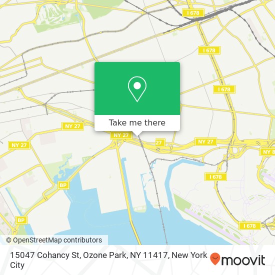 Mapa de 15047 Cohancy St, Ozone Park, NY 11417