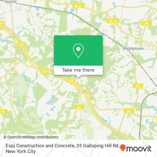 Espj Construction and Concrete, 35 Galloping Hill Rd map