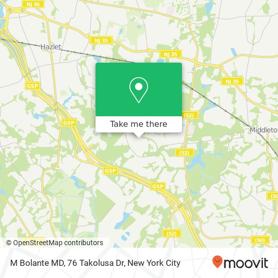 M Bolante MD, 76 Takolusa Dr map