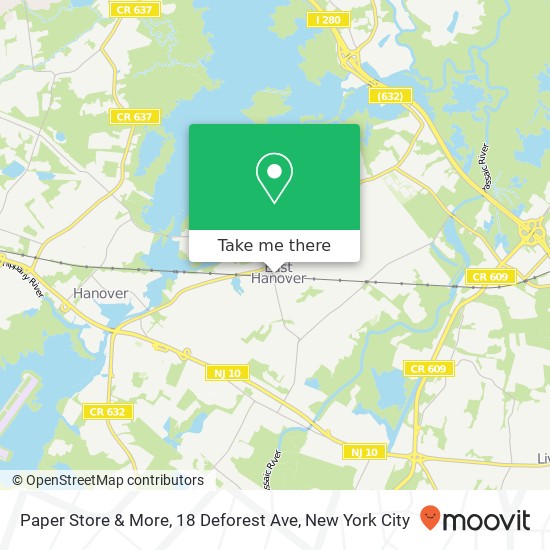 Mapa de Paper Store & More, 18 Deforest Ave