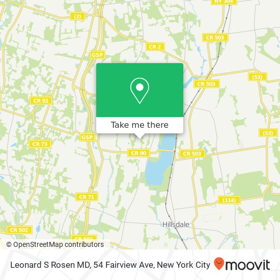Mapa de Leonard S Rosen MD, 54 Fairview Ave