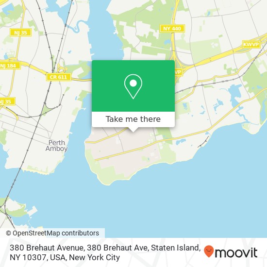 Mapa de 380 Brehaut Avenue, 380 Brehaut Ave, Staten Island, NY 10307, USA