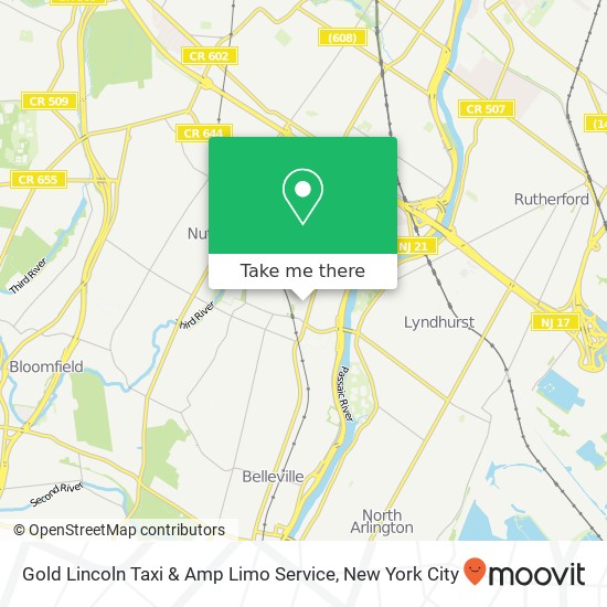 Mapa de Gold Lincoln Taxi & Amp Limo Service