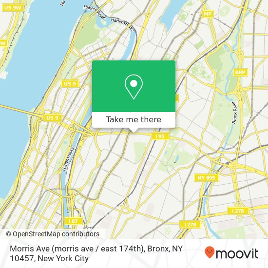 Morris Ave (morris ave / east 174th), Bronx, NY 10457 map