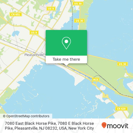 7080 East Black Horse Pike, 7080 E Black Horse Pike, Pleasantville, NJ 08232, USA map