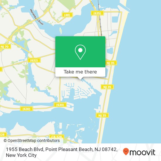 Mapa de 1955 Beach Blvd, Point Pleasant Beach, NJ 08742