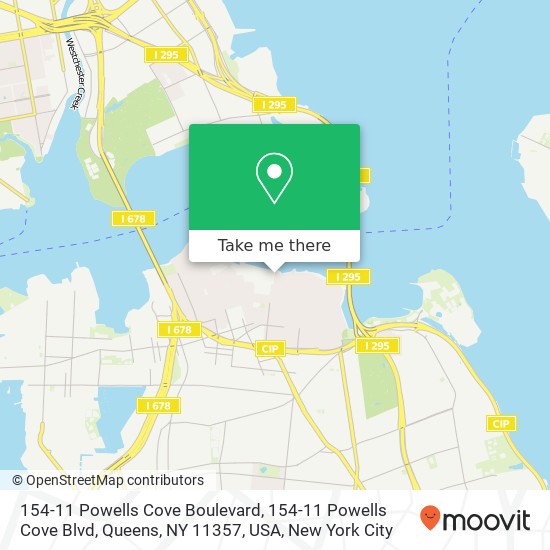 Mapa de 154-11 Powells Cove Boulevard, 154-11 Powells Cove Blvd, Queens, NY 11357, USA