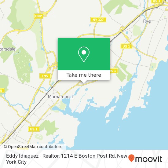 Mapa de Eddy Idiaquez - Realtor, 1214 E Boston Post Rd