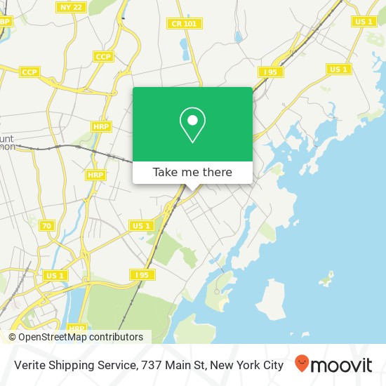 Mapa de Verite Shipping Service, 737 Main St