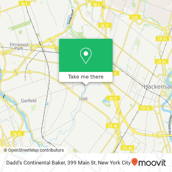 Dadd's Continental Baker, 399 Main St map