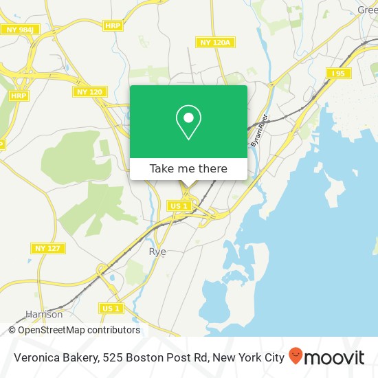 Mapa de Veronica Bakery, 525 Boston Post Rd