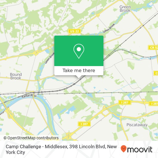 Camp Challenge - Middlesex, 398 Lincoln Blvd map