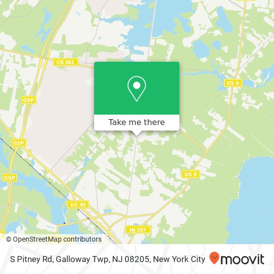 Mapa de S Pitney Rd, Galloway Twp, NJ 08205