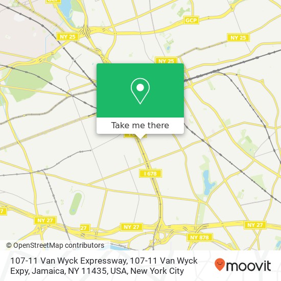 107-11 Van Wyck Expressway, 107-11 Van Wyck Expy, Jamaica, NY 11435, USA map