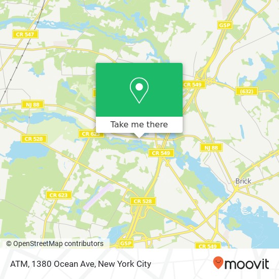 ATM, 1380 Ocean Ave map