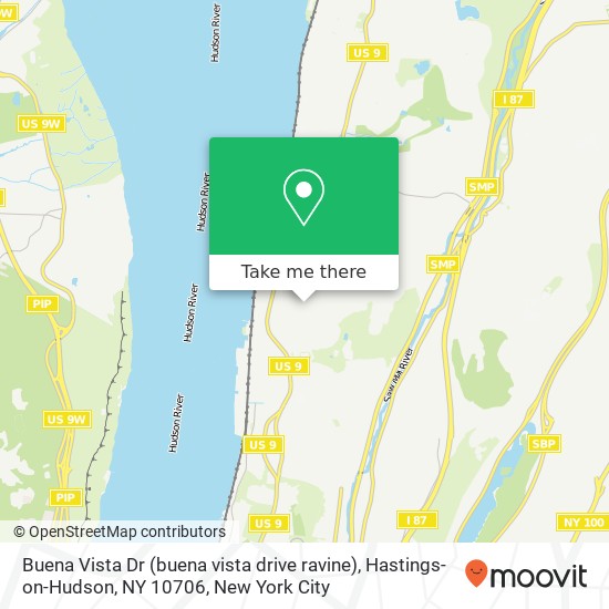 Mapa de Buena Vista Dr (buena vista drive ravine), Hastings-on-Hudson, NY 10706