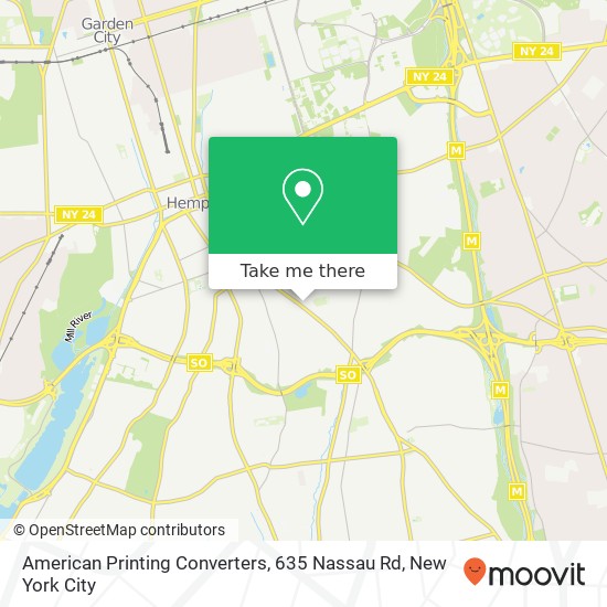American Printing Converters, 635 Nassau Rd map
