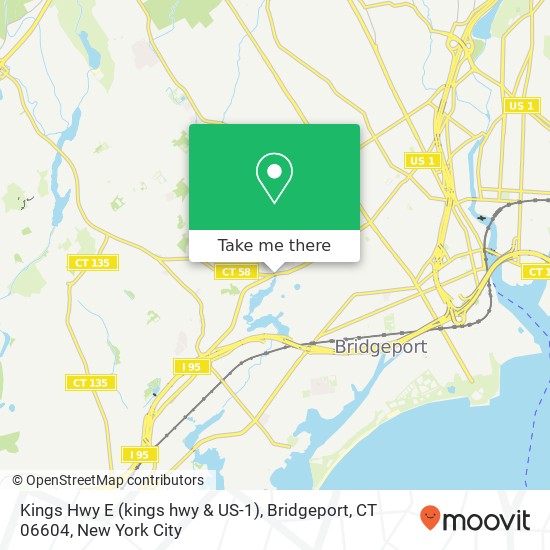 Kings Hwy E (kings hwy & US-1), Bridgeport, CT 06604 map