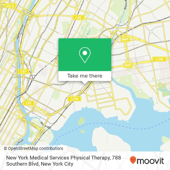New York Medical Services Physical Therapy, 788 Southern Blvd map