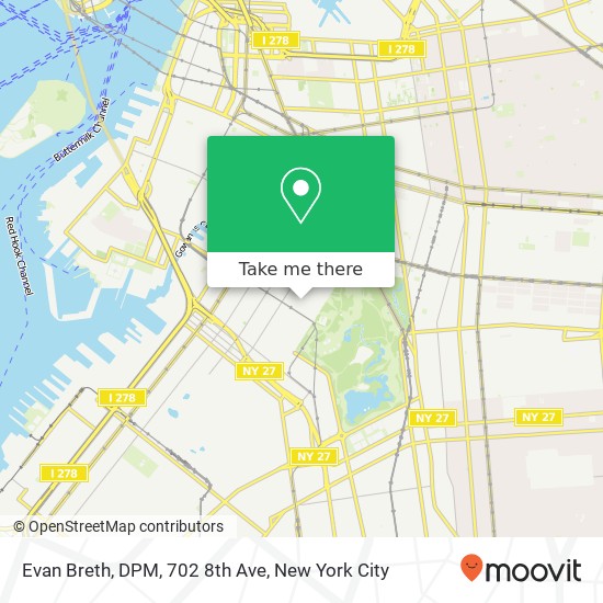 Mapa de Evan Breth, DPM, 702 8th Ave
